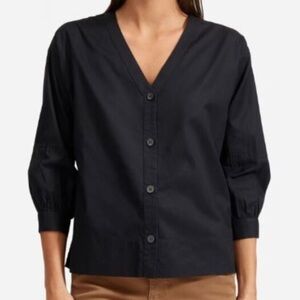 Everlane The Silky Cotton Lantern Blouse